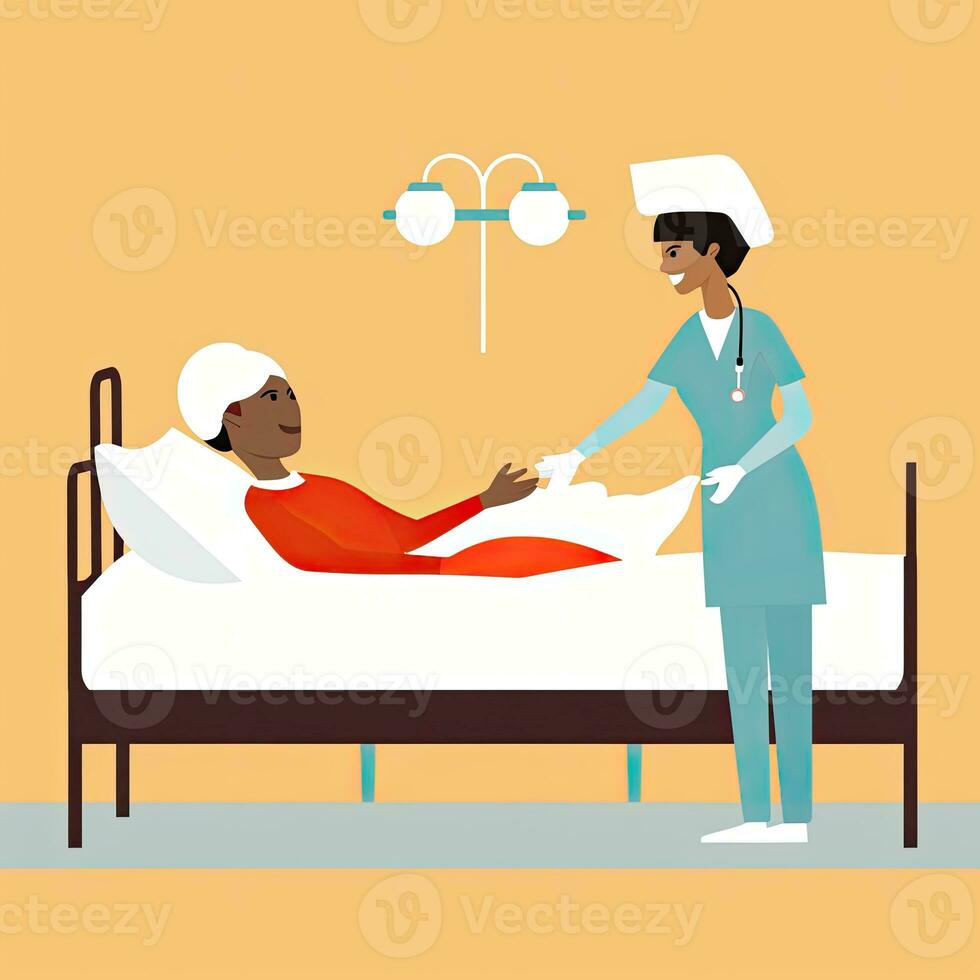 infirmière médical plat vecteur clipart illustration site Internet style profession emploi isolé collection photo