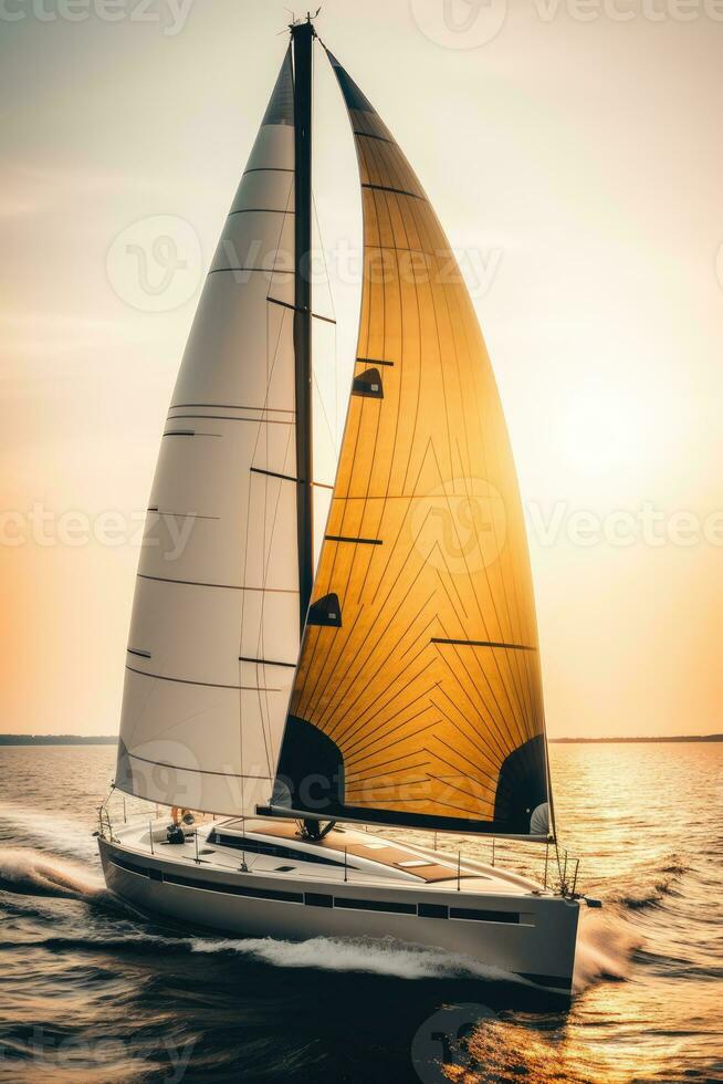 yacht bateau mer voile vent la vitesse la navigation liberté relaxation couler romantique la photographie aérien photo