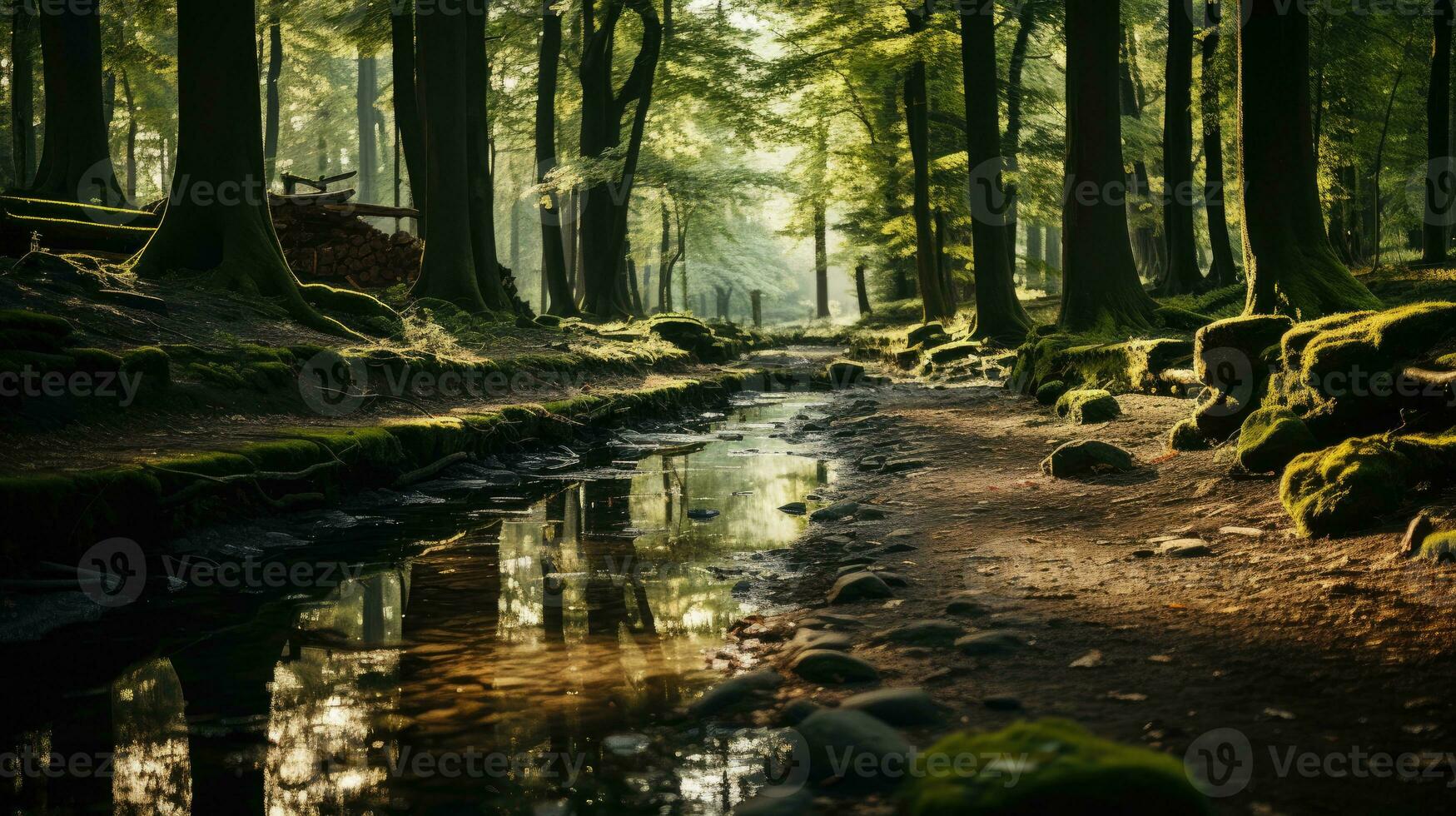 forêt rivière silence tranquillité la grâce paysage harmonie du repos calme unité harmonie la photographie photo