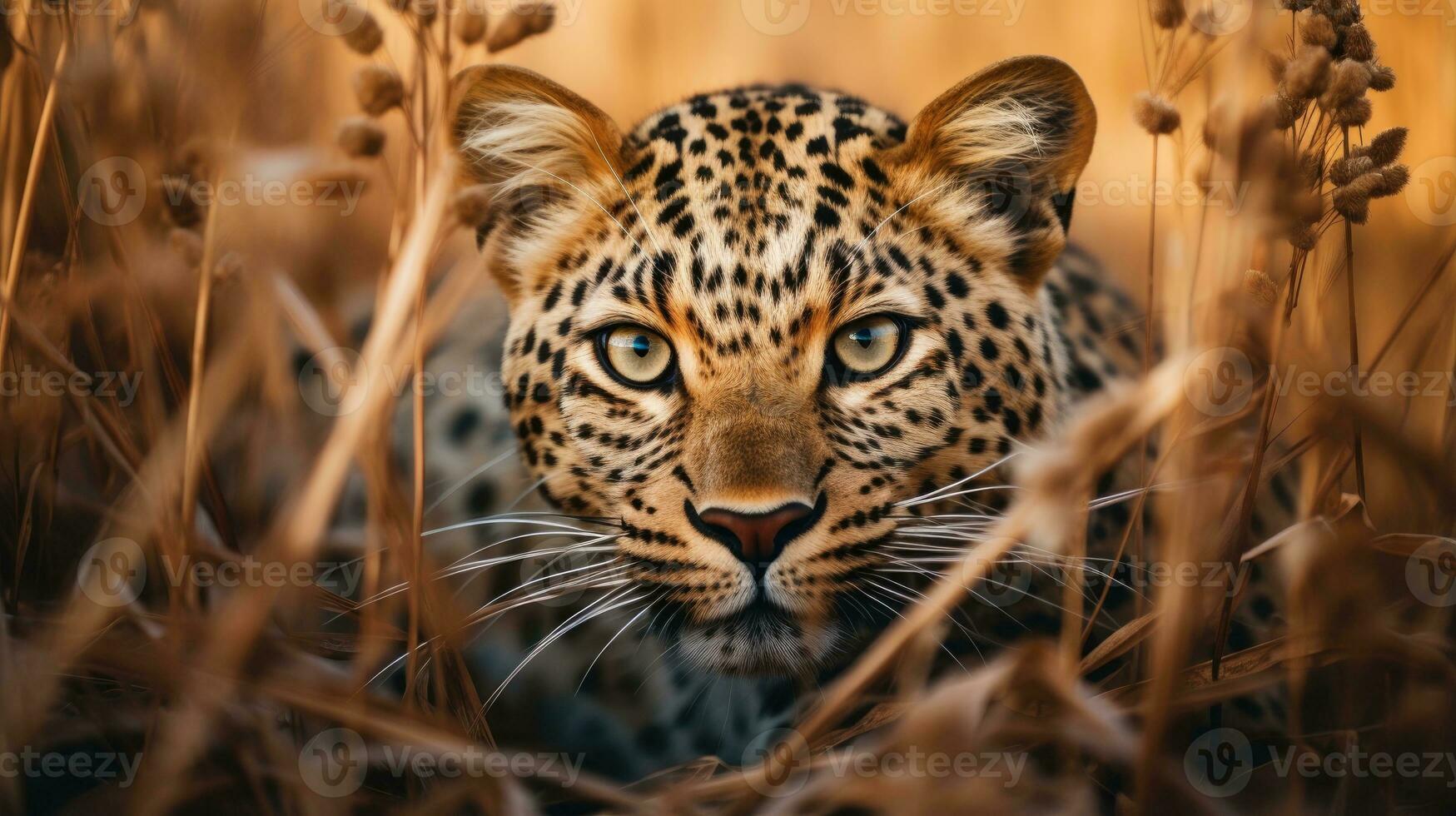 léopard caché prédateur la photographie herbe nationale géographique style 35mm documentaire fond d'écran photo