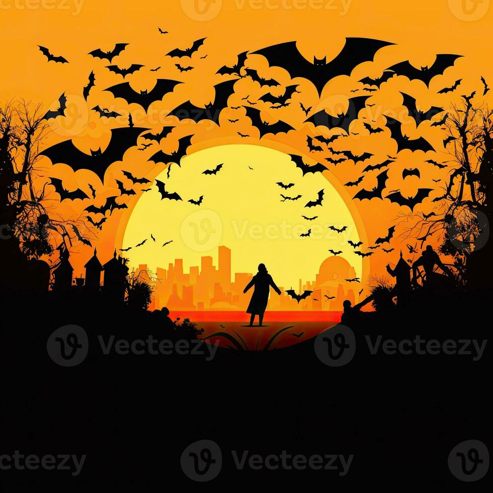 Halloween clipart illustration vecteur T-shirt conception autocollant Couper album Orange tatouage photo