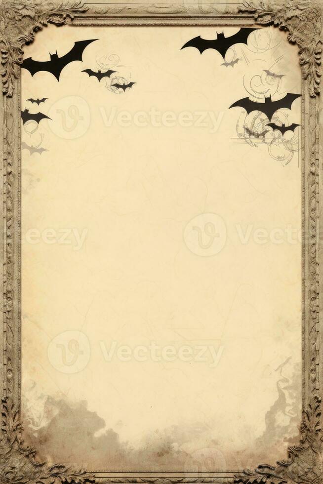 rétro ancien usé feuille album page Halloween sale Vide vieilli parchemin papier imprimable photo