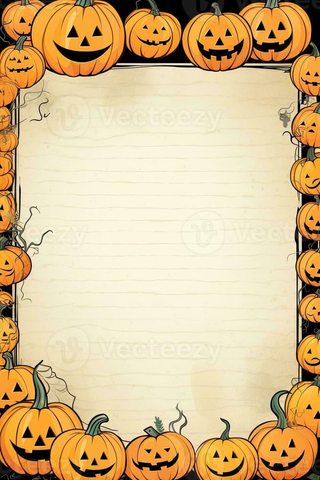 rétro ancien usé feuille album page Halloween sale Vide vieilli parchemin papier imprimable photo