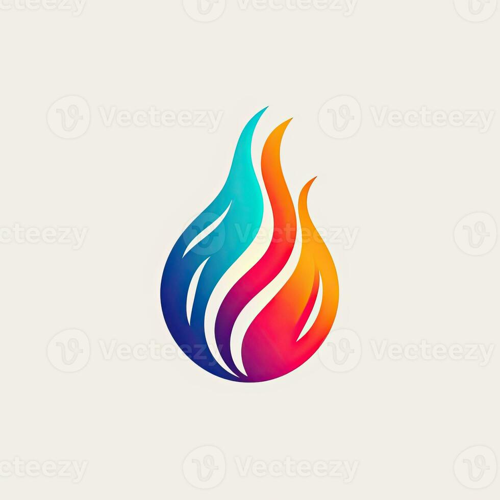 flamme Feu néon logo icône tatouage emblème clipart illustration élément vecteur clair Couper esp png photo