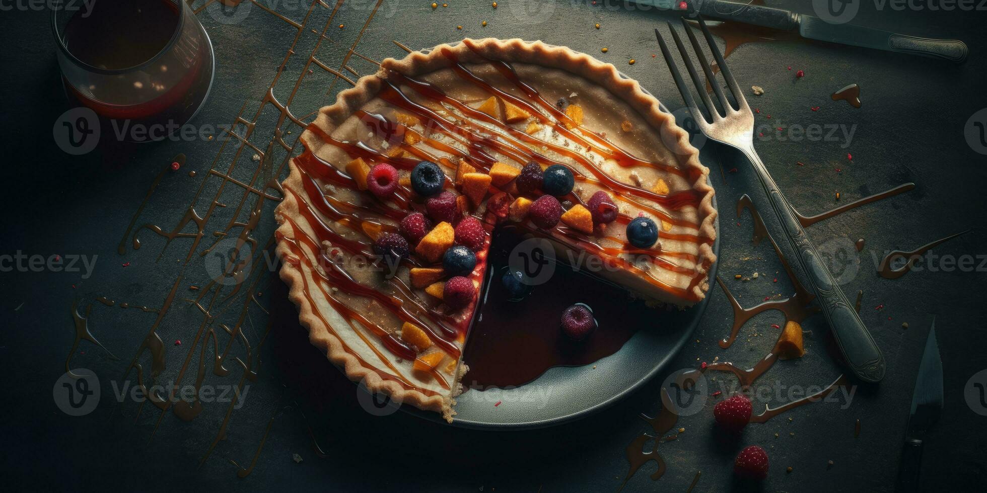 fruit tarte professionnel studio nourriture la photographie social médias élégant en tissu chaud moderne un d photo