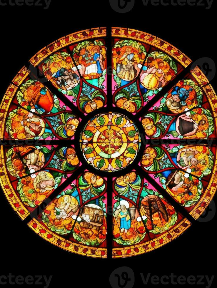 fleurs coloré verre fenêtre mosaïque religieux collage ouvrages d'art rétro ancien texturé religion photo