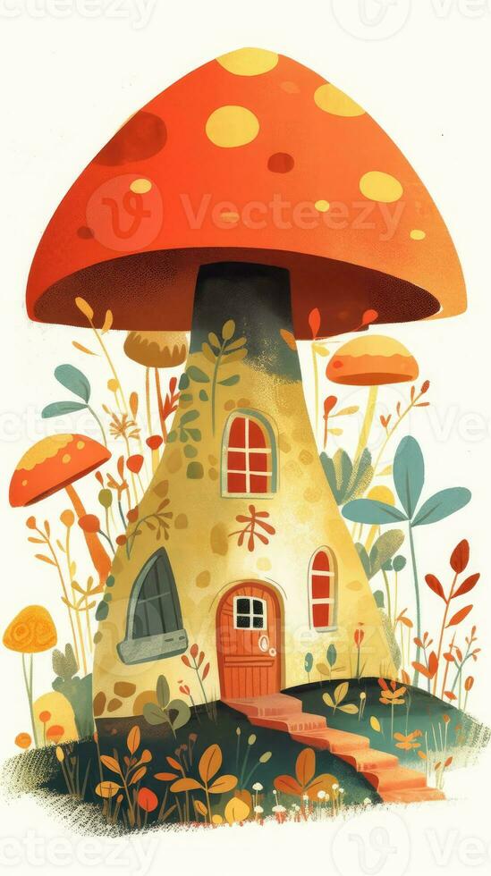 forêt cabane maison Conte de fée personnage dessin animé illustration fantaisie mignonne dessin livre art graphique photo