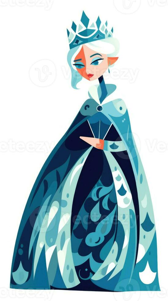 neige reine Fée conte personnage dessin animé illustration fantaisie mignonne dessin livre affiche graphique photo