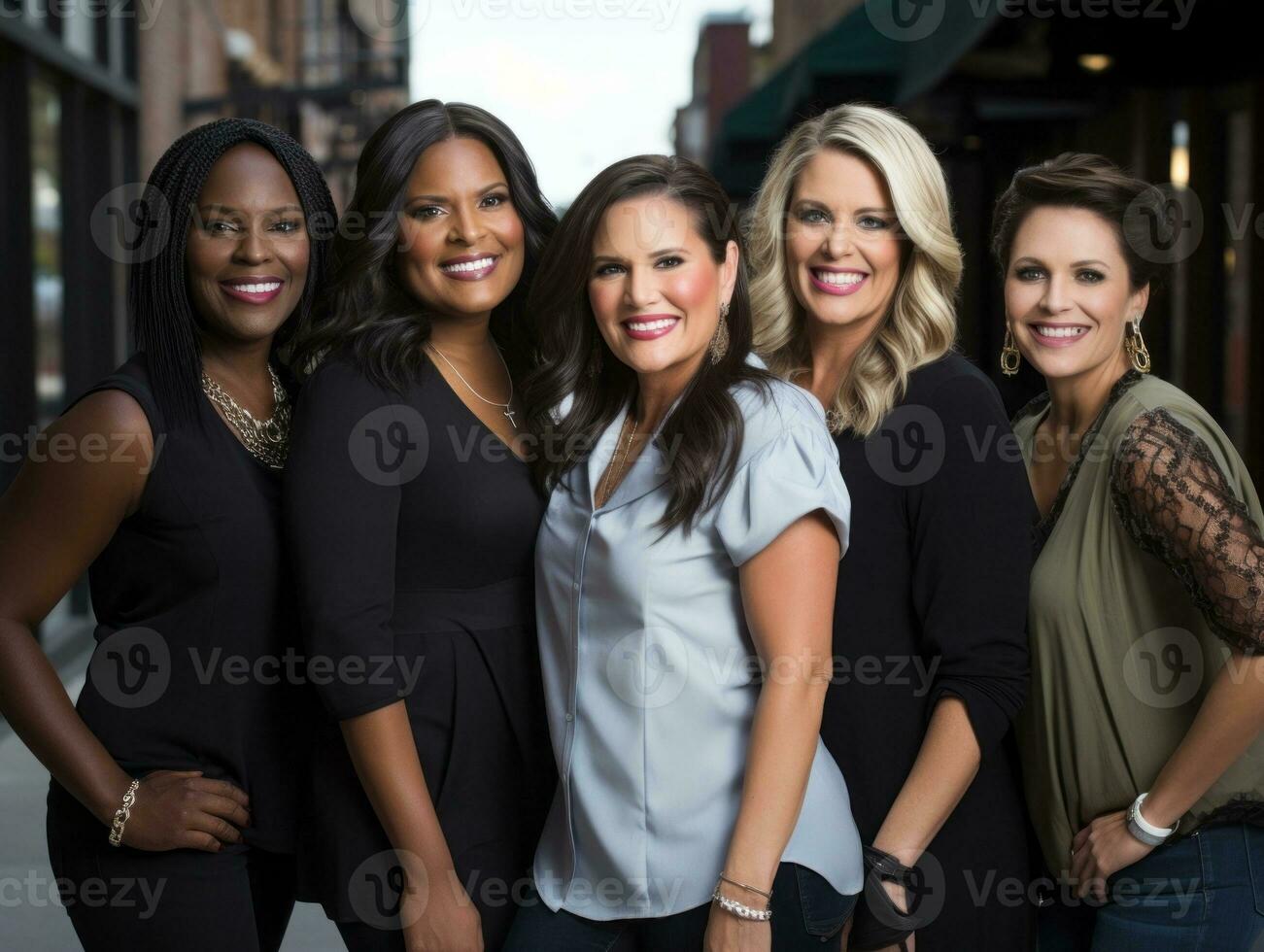 célébrer le beauté de diverse corps formes et tailles ai génératif photo