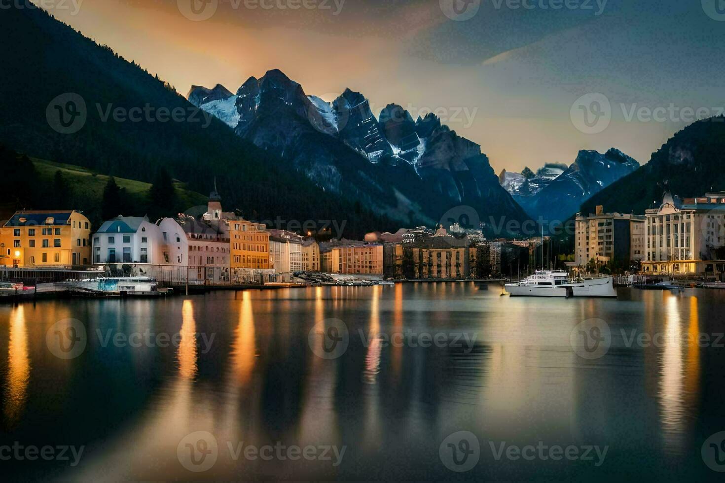 le ville de Lorraine, Suisse. généré par ai photo