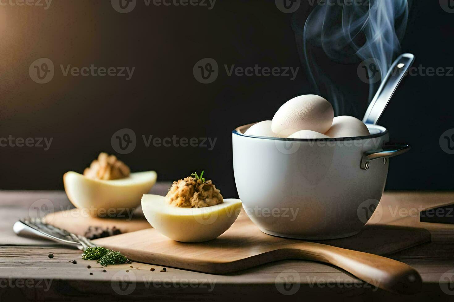 le meilleur Oeuf recettes pour le vacances. généré par ai photo