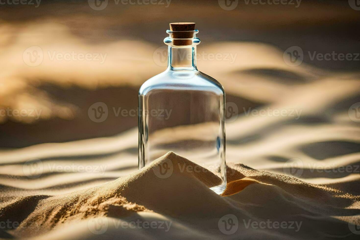 une message dans une bouteille. généré par ai photo