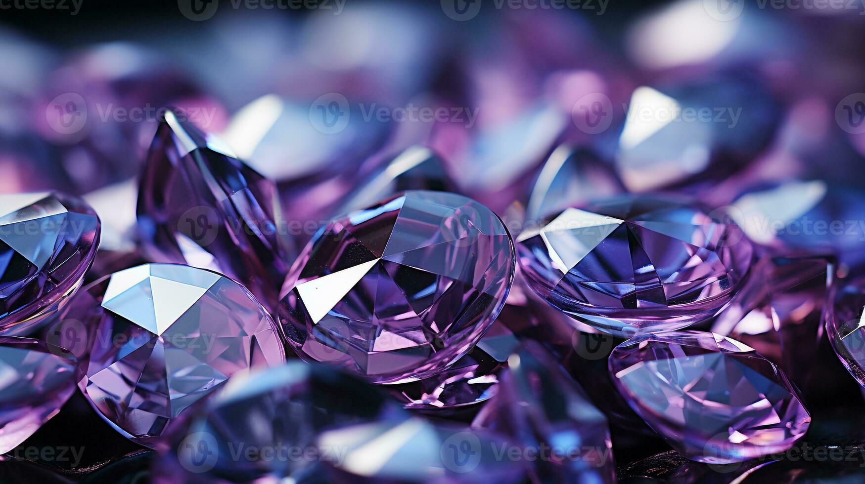 élégant violet cristal Contexte ai photo