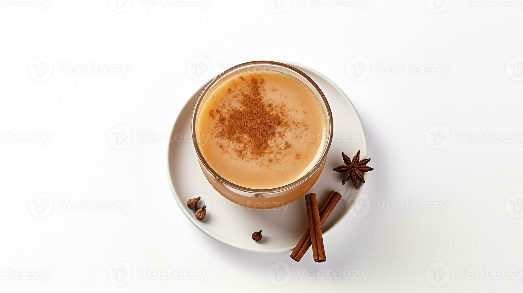 photo de une cannelle Pomme thé boisson isolé sur blanc Contexte. génératif ai