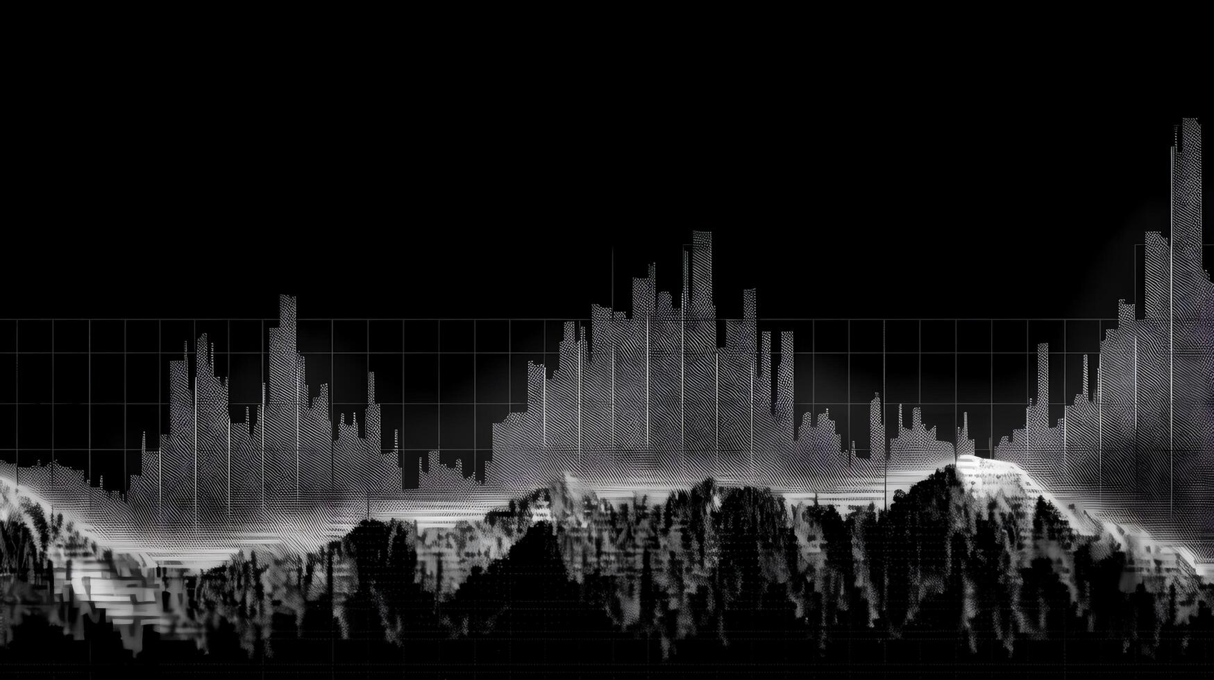 noir et blanc Contexte de financier graphiques. génératif ai photo