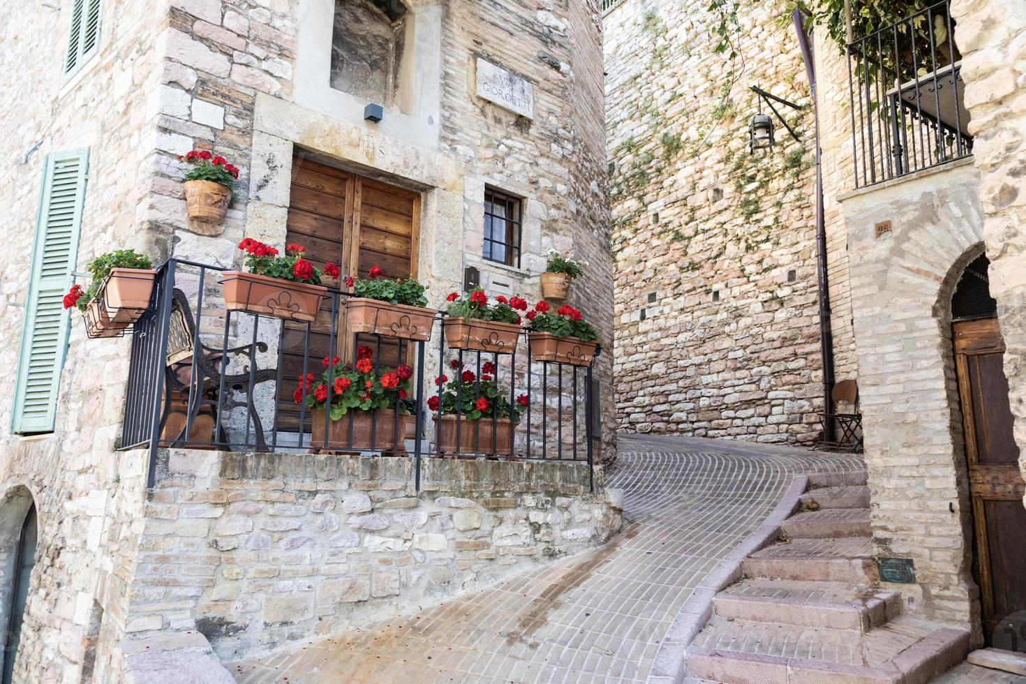 village d'assise dans la région de l'Ombrie, en Italie. photo