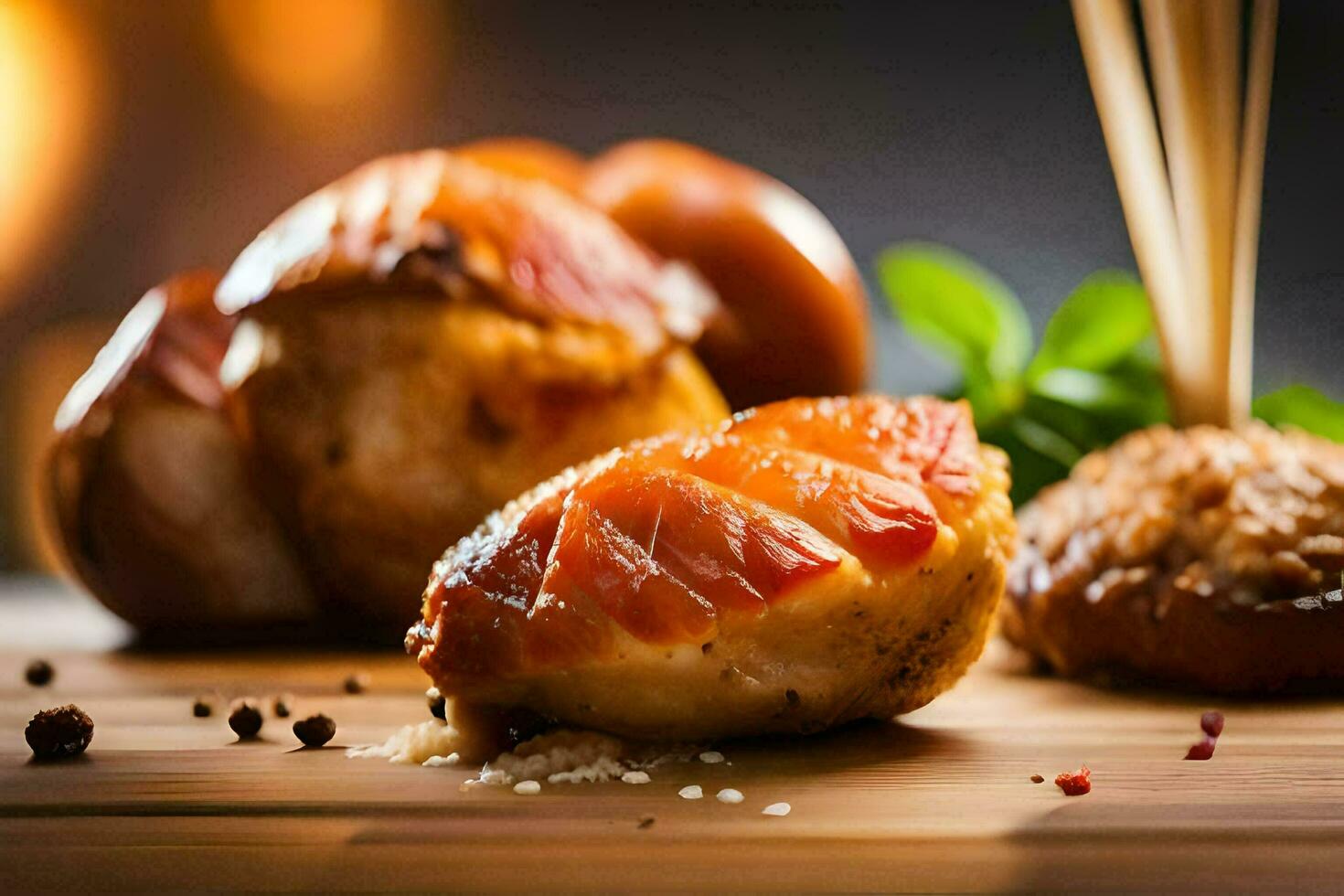 fumé Saumon sur une en bois Coupe planche. généré par ai photo