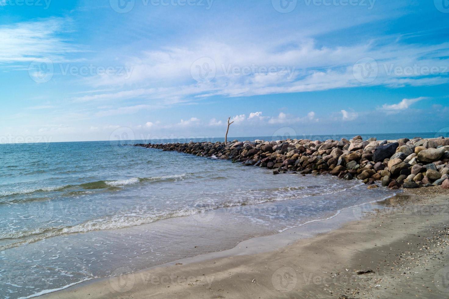 à la plage de blavand ho danemark photo