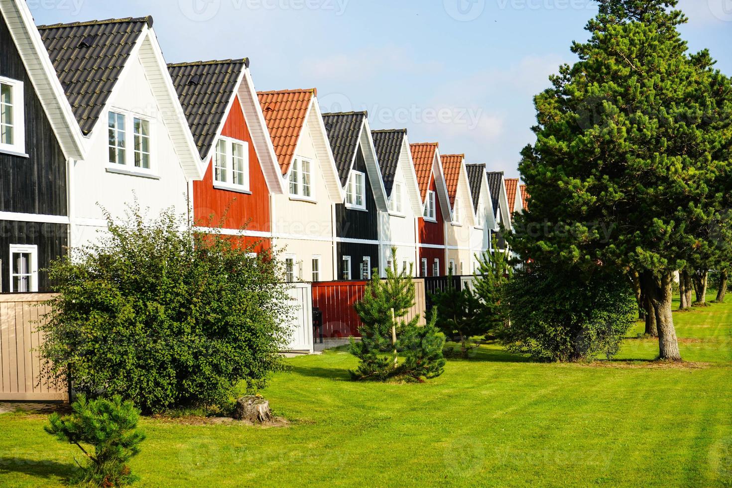 maisons de ville en bois comme maisons de vacances au danemark photo