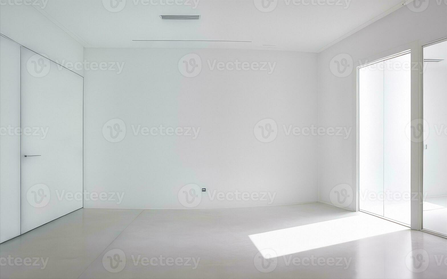 intérieur intérieur minimalisme blanc espace concept Contexte établi avec ai génératif photo
