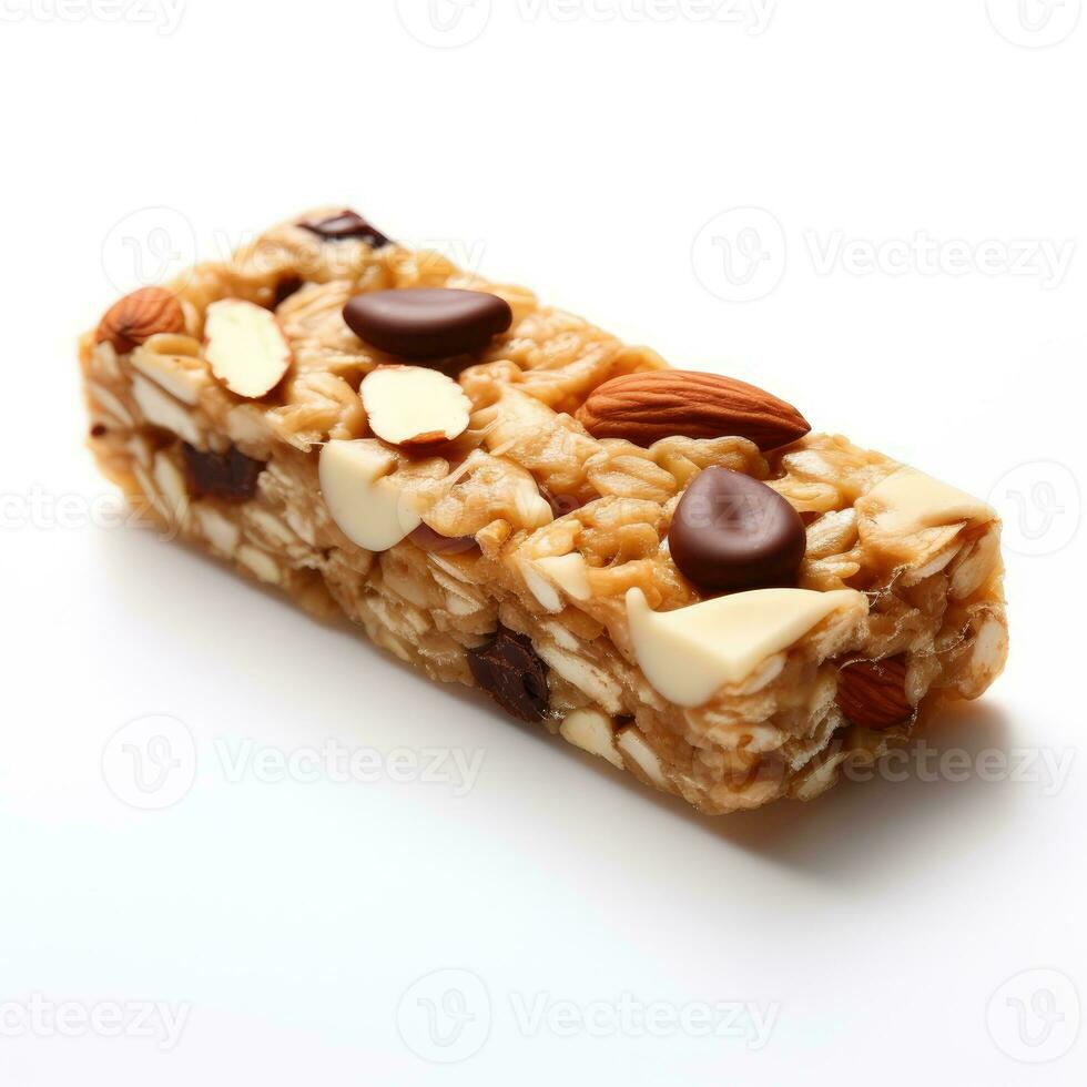 granola bars isolé sur blanc Contexte ai généré photo