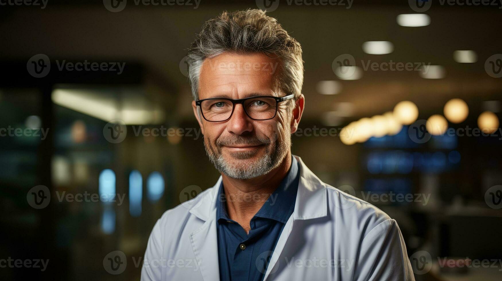 portrait de médecin parfait sourire ai généré photo