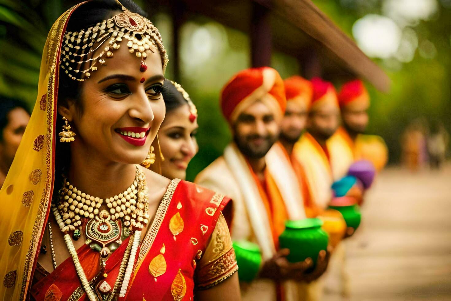 Indien mariage dans Delhi. généré par ai photo