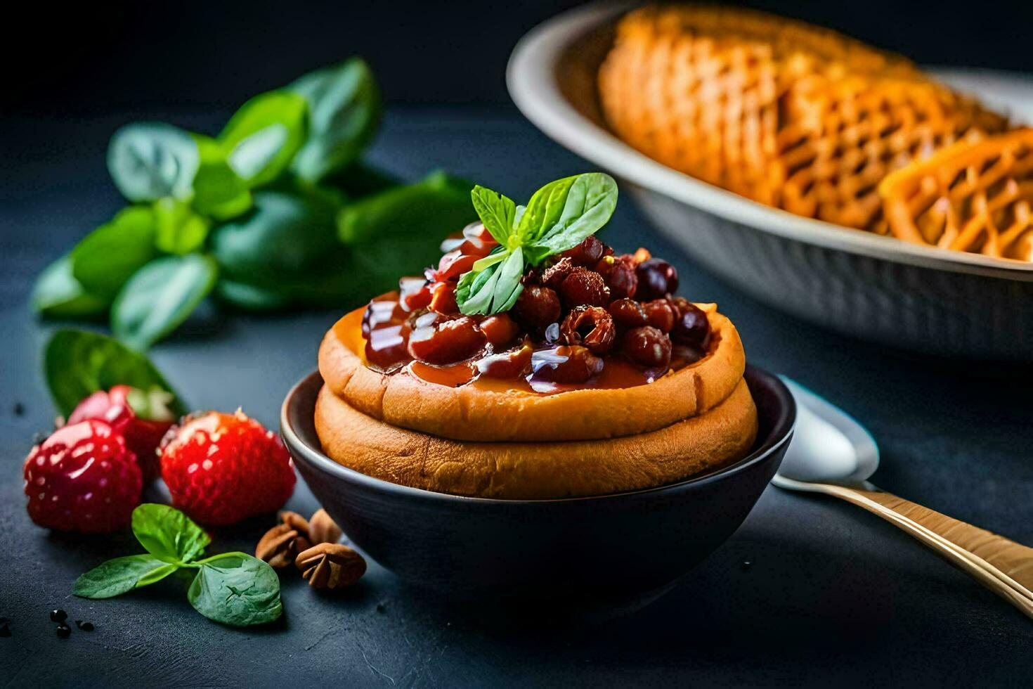 le meilleur végétalien desserts à essayer dans le Royaume-Uni. généré par ai photo