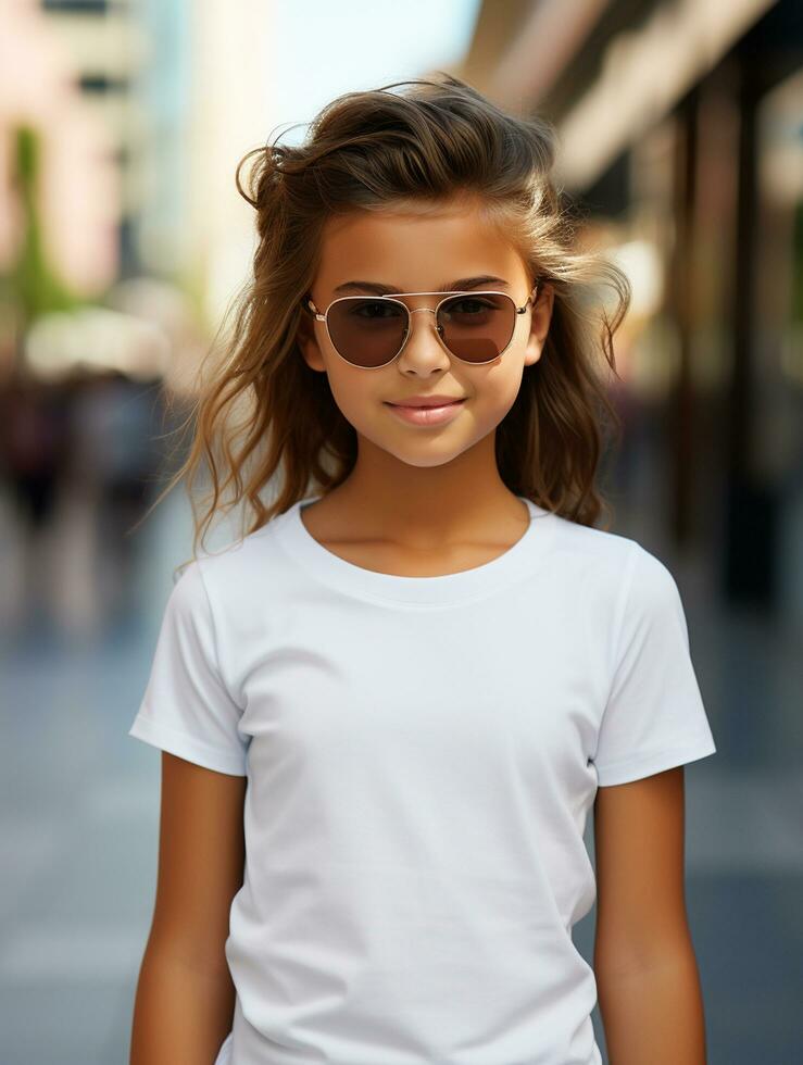 blanc Vide T-shirt photo ai généré