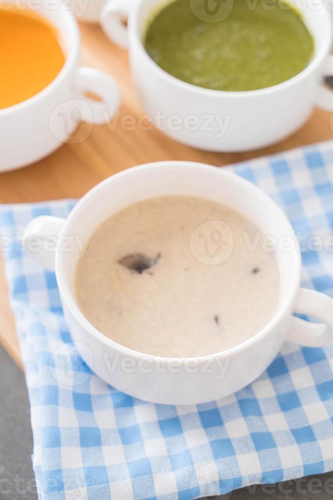 bol de soupe aux champignons photo