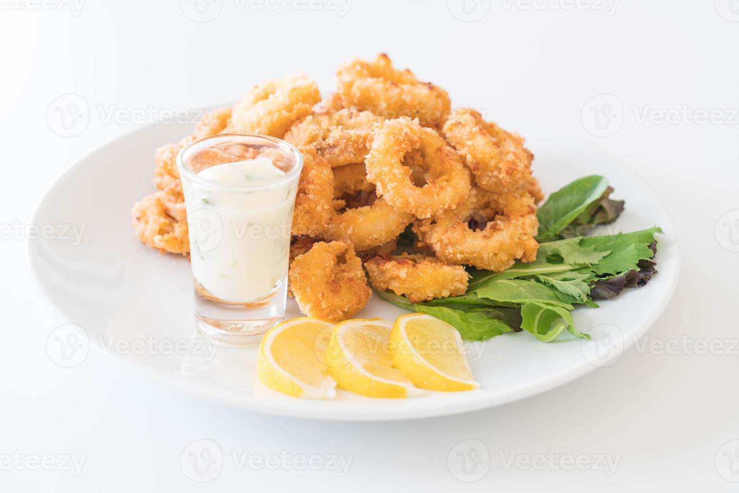 anneaux de calamars frits photo