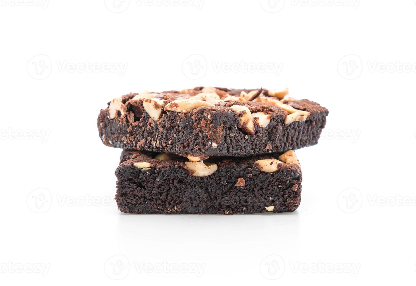 brownies au chocolat sur fond blanc photo