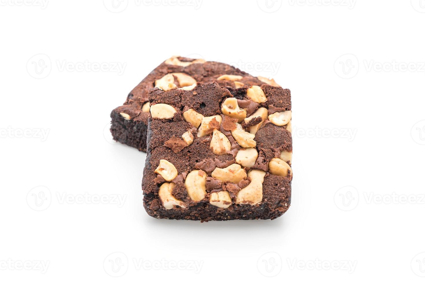 brownies au chocolat sur fond blanc photo