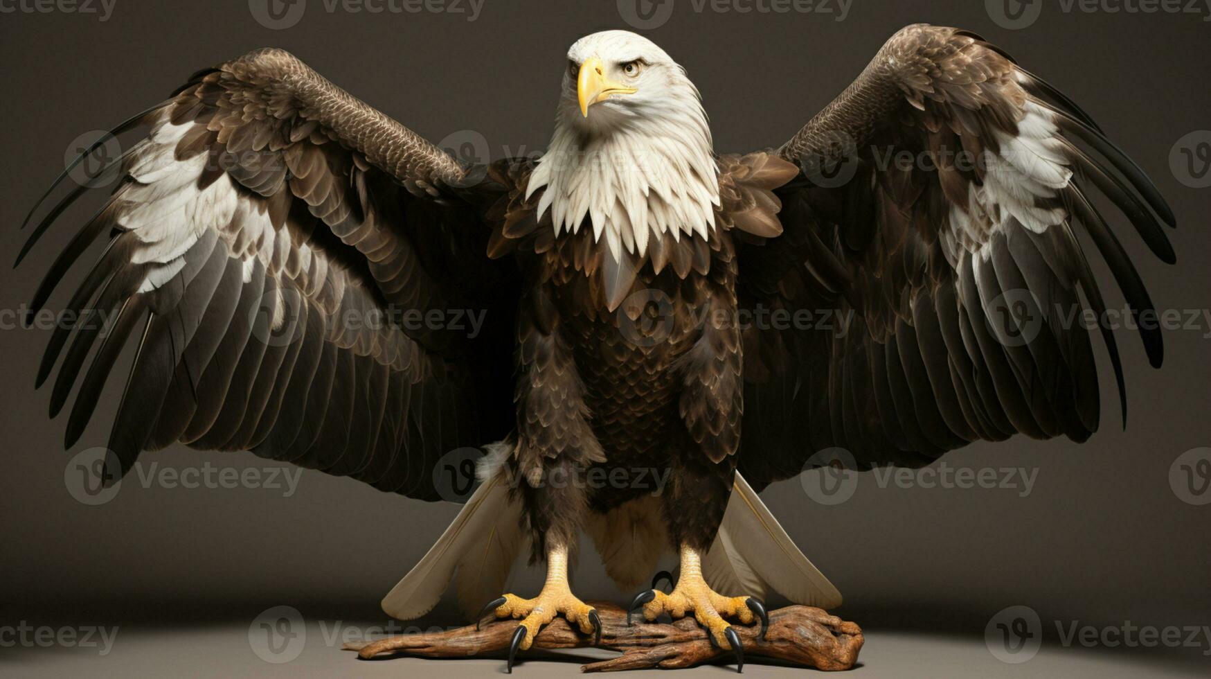 mature américain chauve aigle, portrait de faune, ai génératif photo