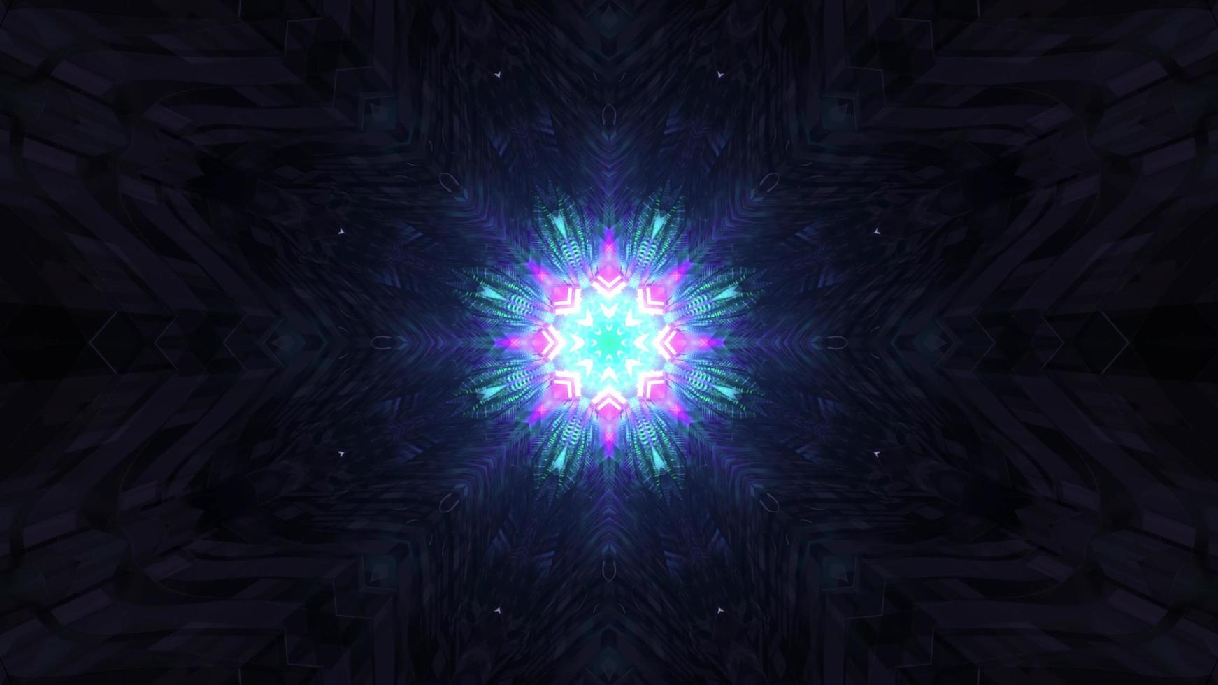 motif holographique brillant dans l'obscurité illustration 3d uhd 4k photo