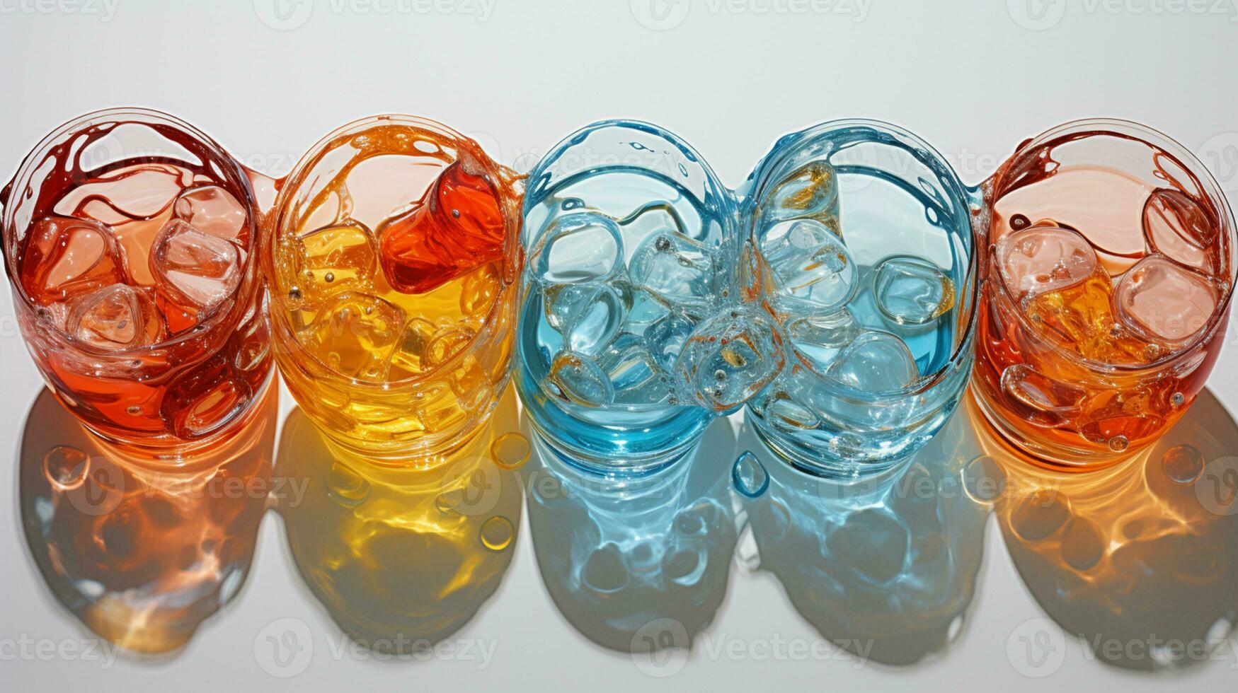 abstrait coloré doux boisson bulle, éclaboussure effet, ai génératif photo