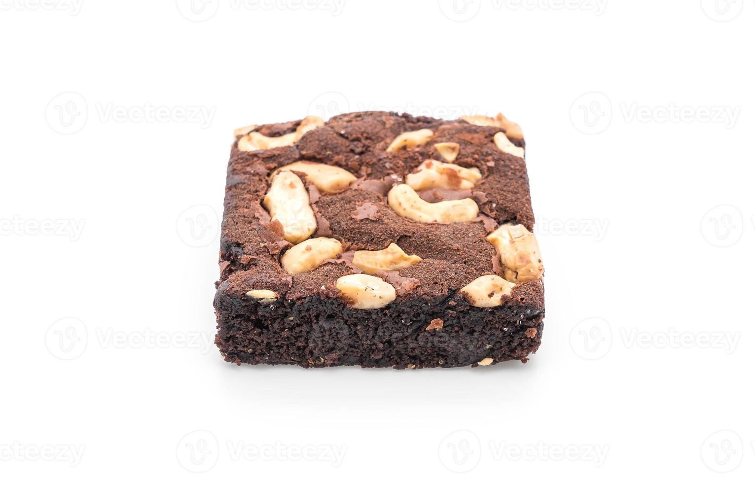 brownies au chocolat sur fond blanc photo