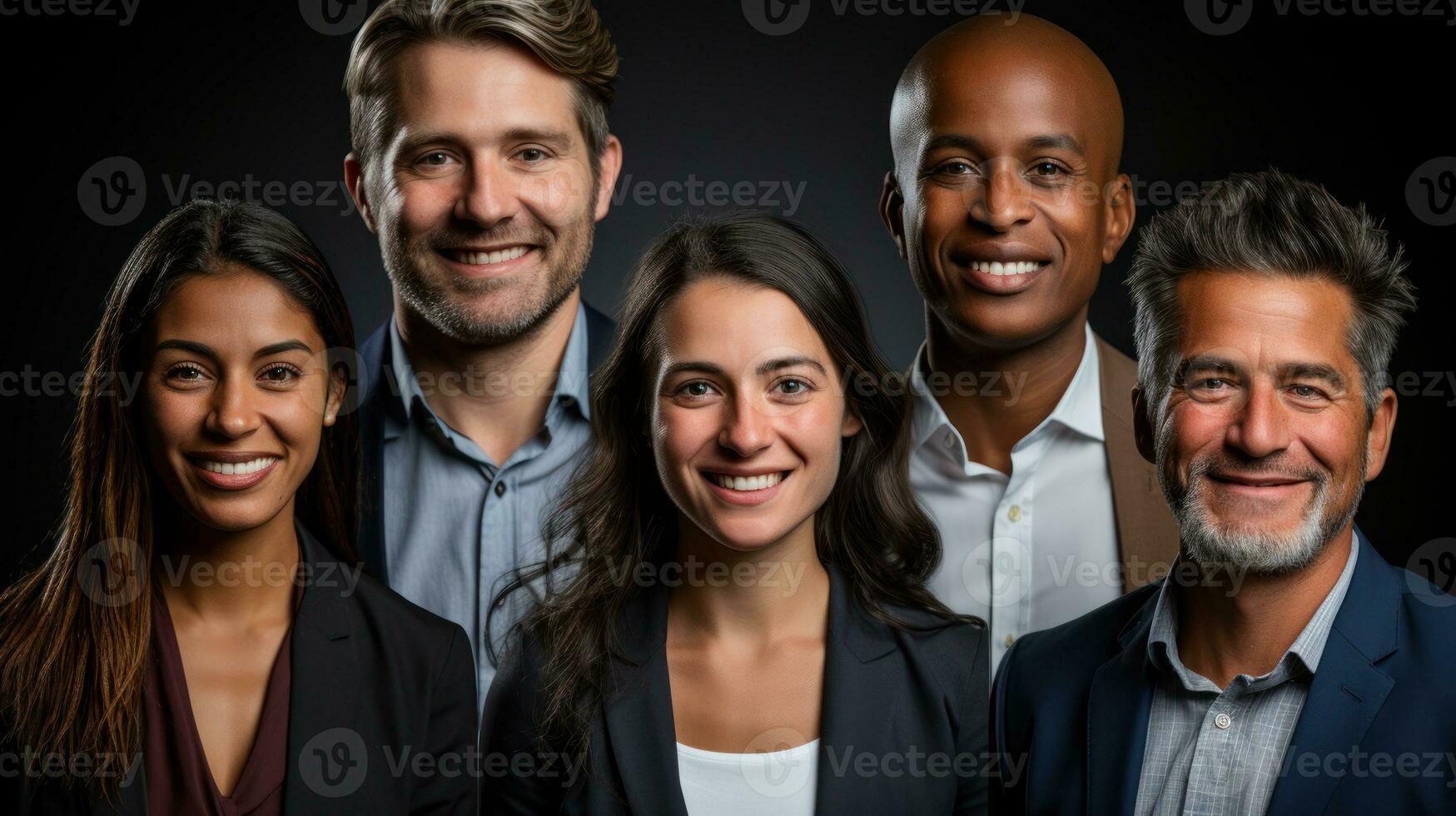 groupe photo de affaires gens ensemble. génératif ai