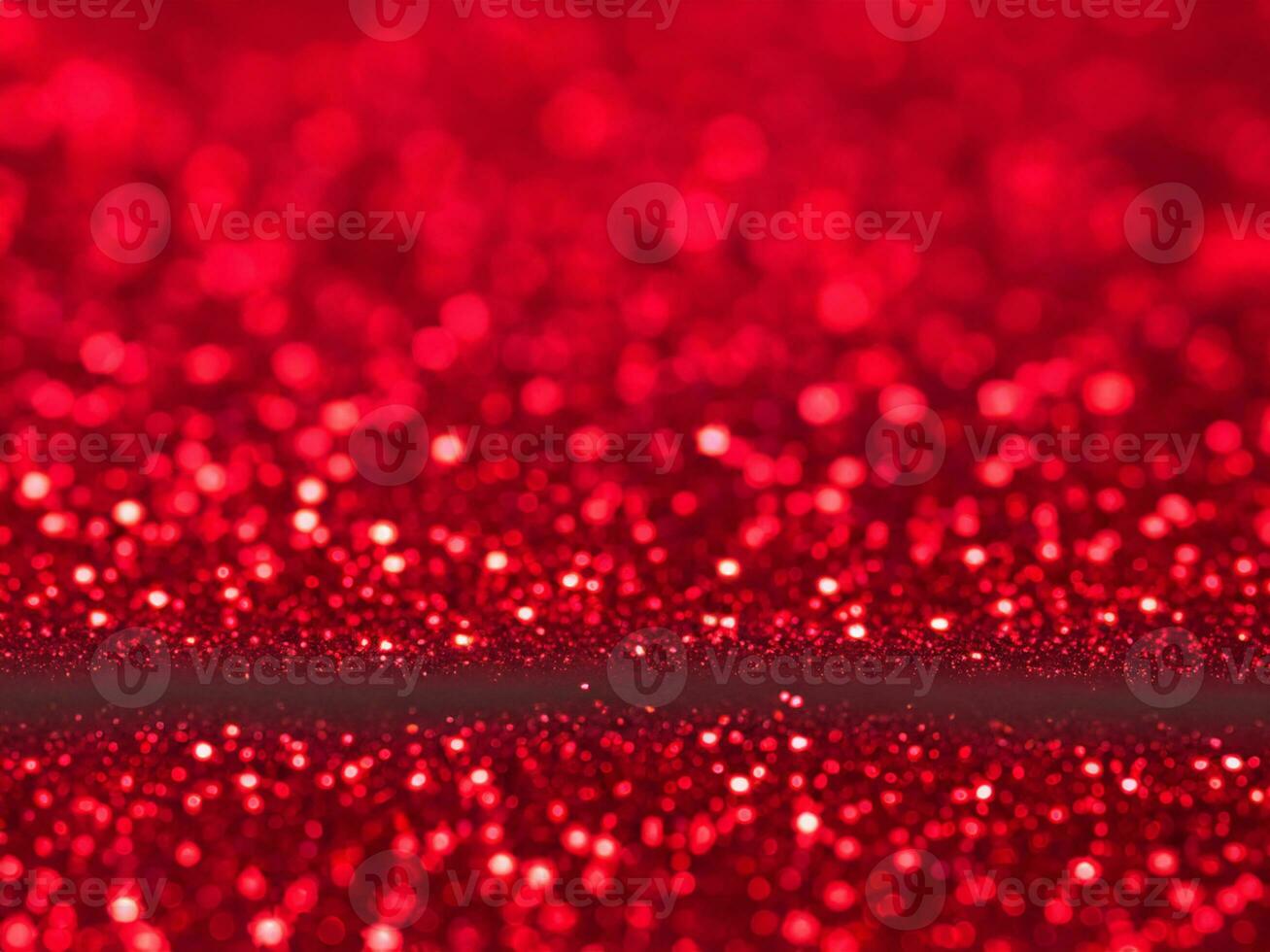 rouge Noël briller Contexte avec étoiles. de fête embrasé flou texture. photo