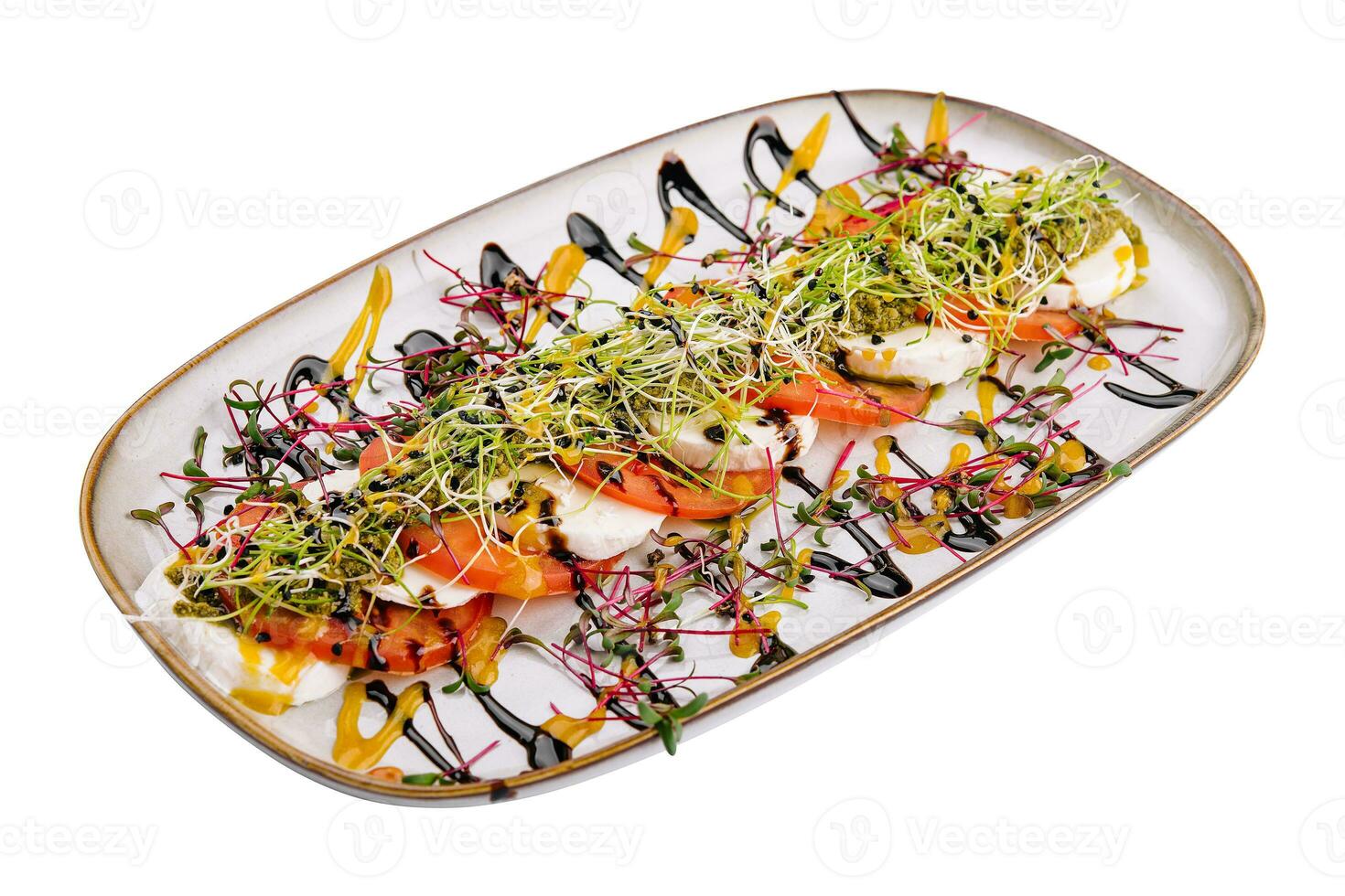 tomate et mozzarella tranches - caprice salade photo