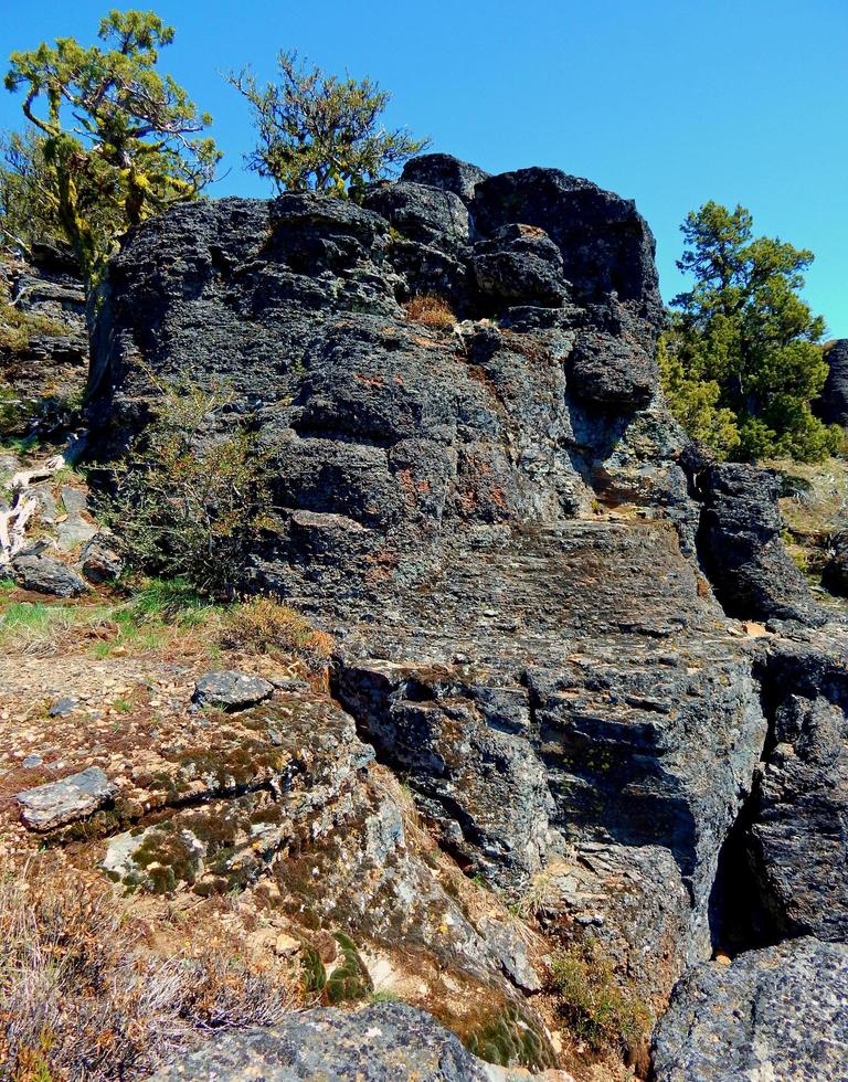 structure en pierre sur hash rock ochoco mtns au nord-est de Prineville ou photo
