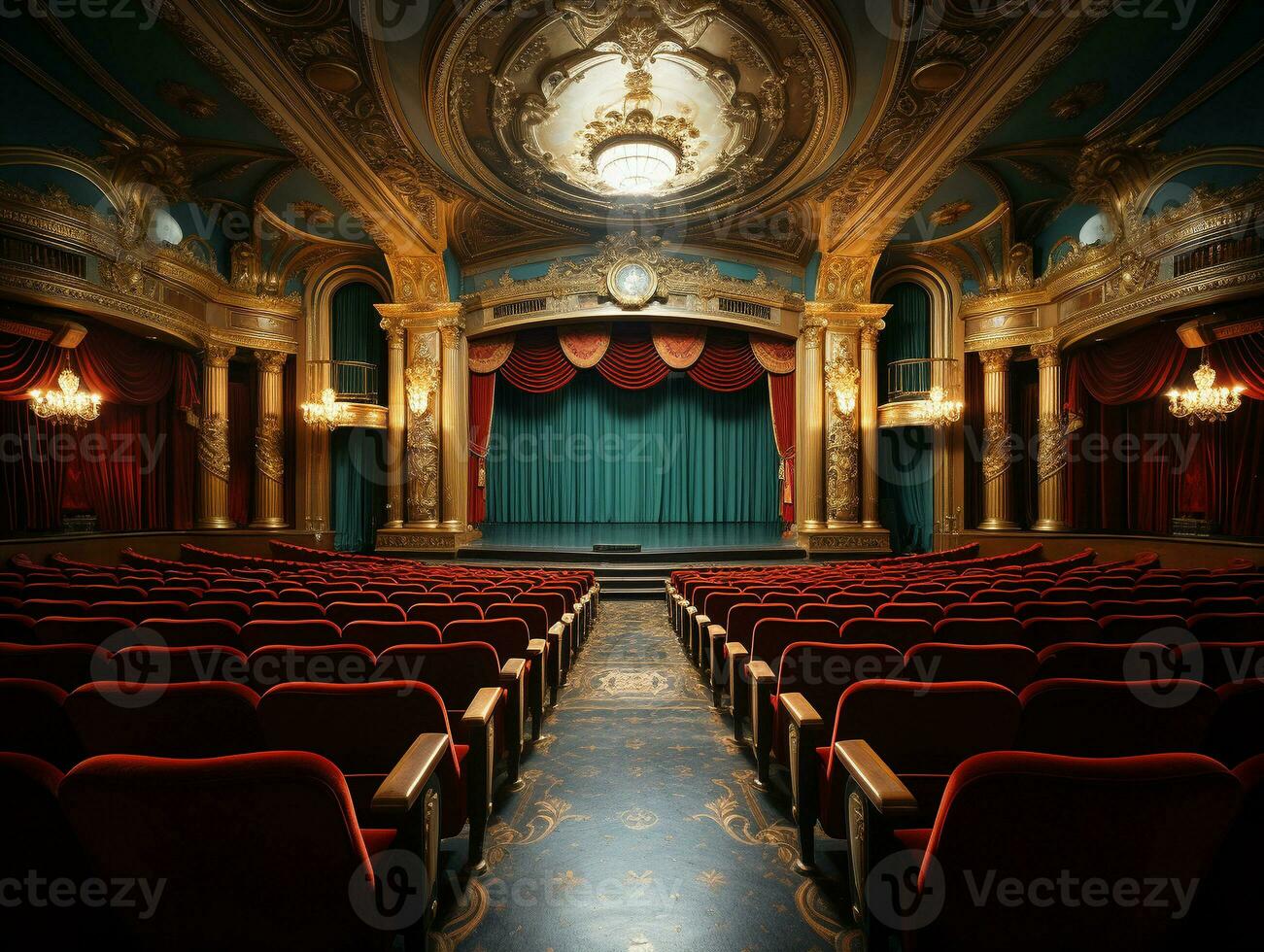 ai généré vide théâtre scène photo