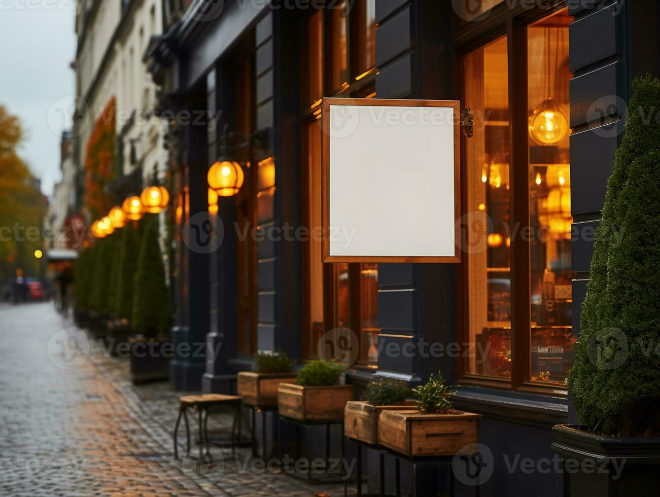 ai généré une Vide magasin signe photo