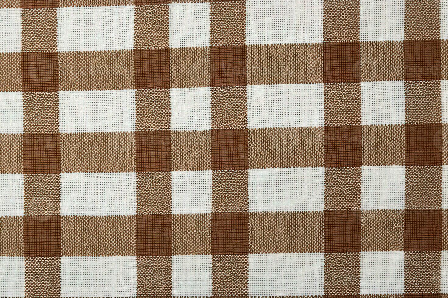 marron et blanc rayé en tissu texture Contexte. ai généré photo