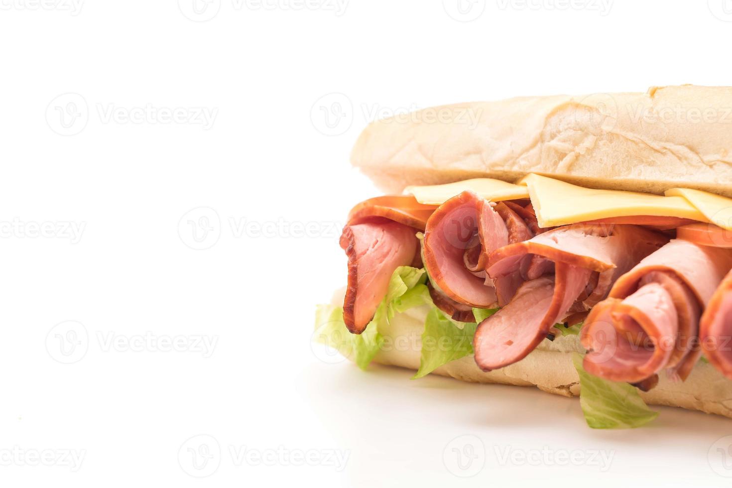 sandwich sous-marin jambon et salade photo