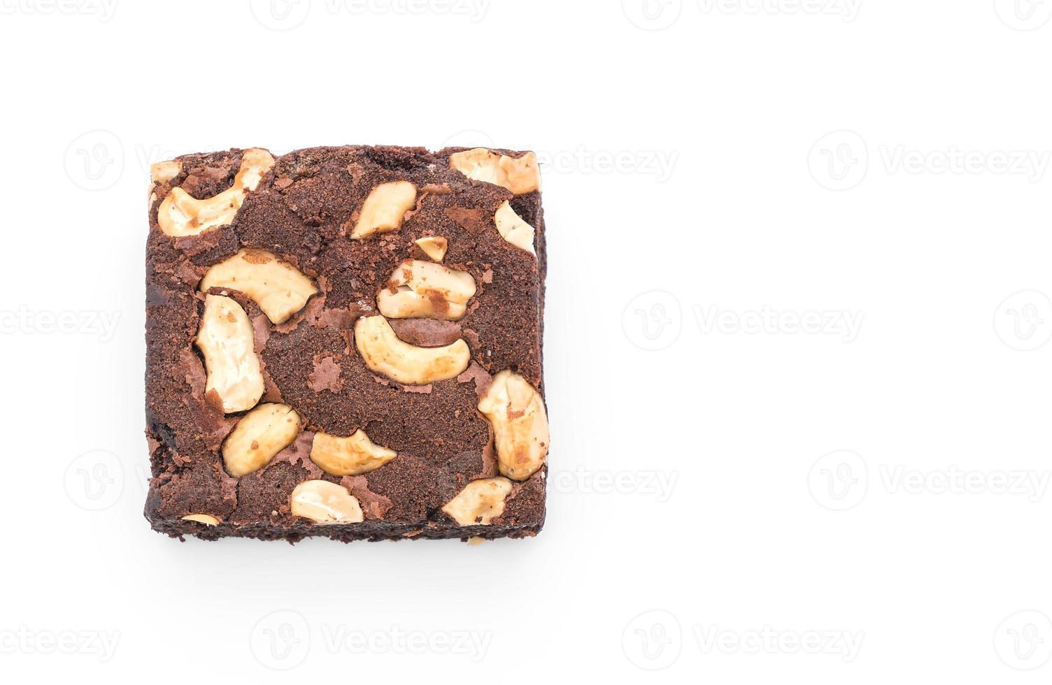 brownies au chocolat sur fond blanc photo