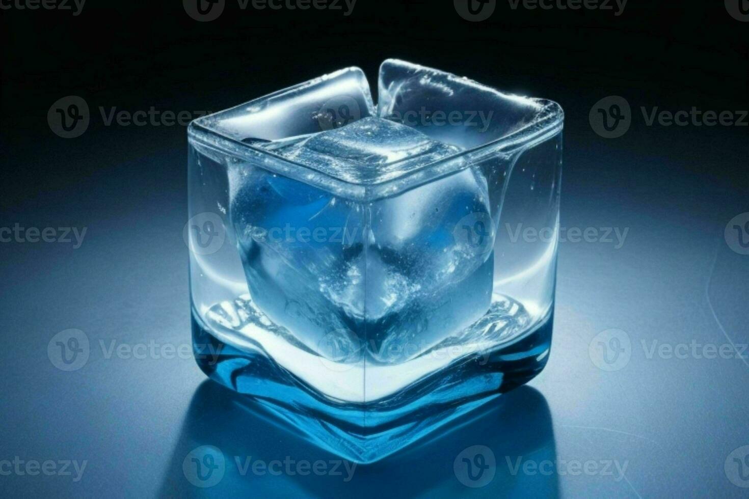 la glace cubes. ai génératif pro photo