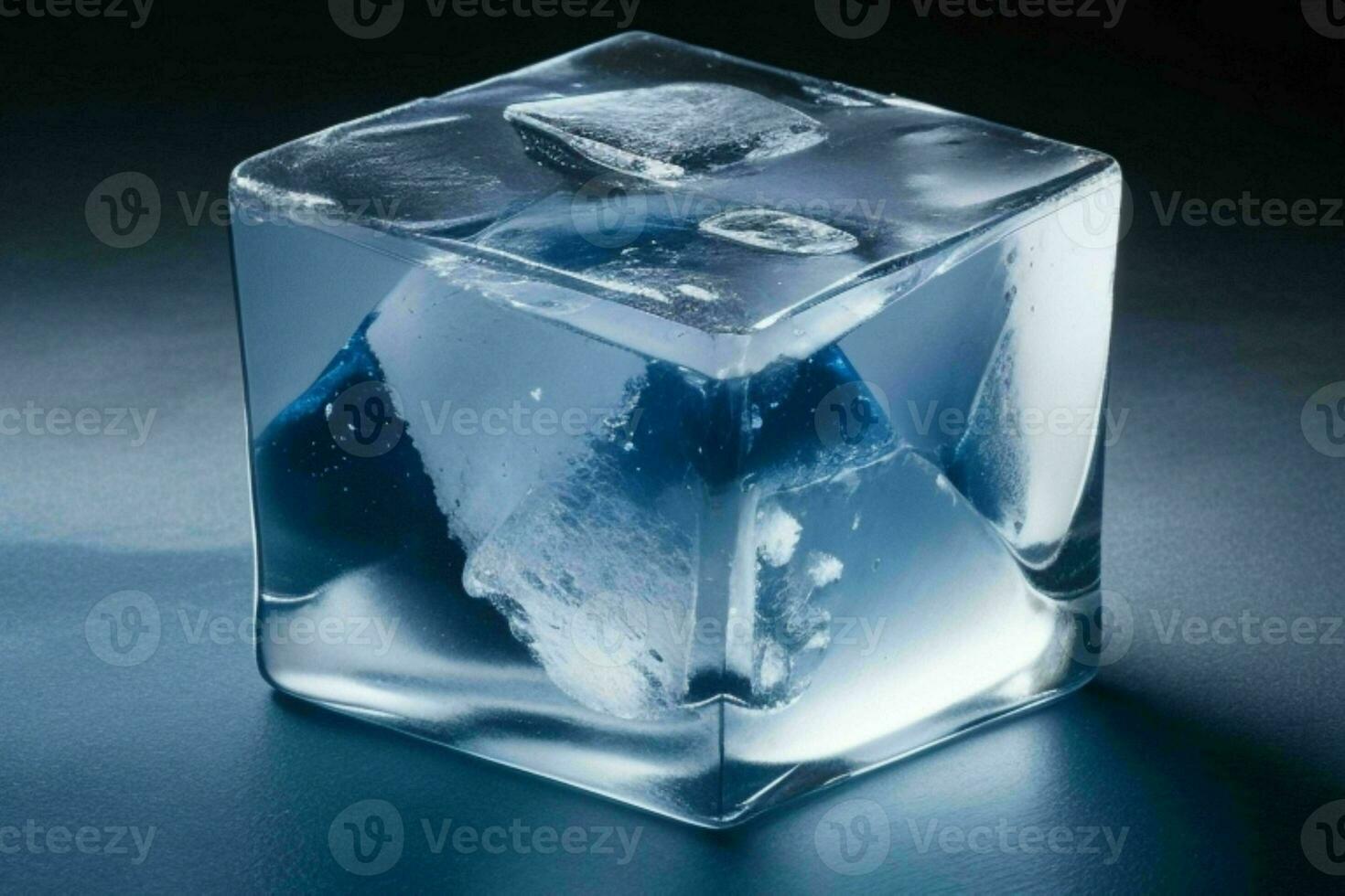 la glace cubes. ai génératif pro photo