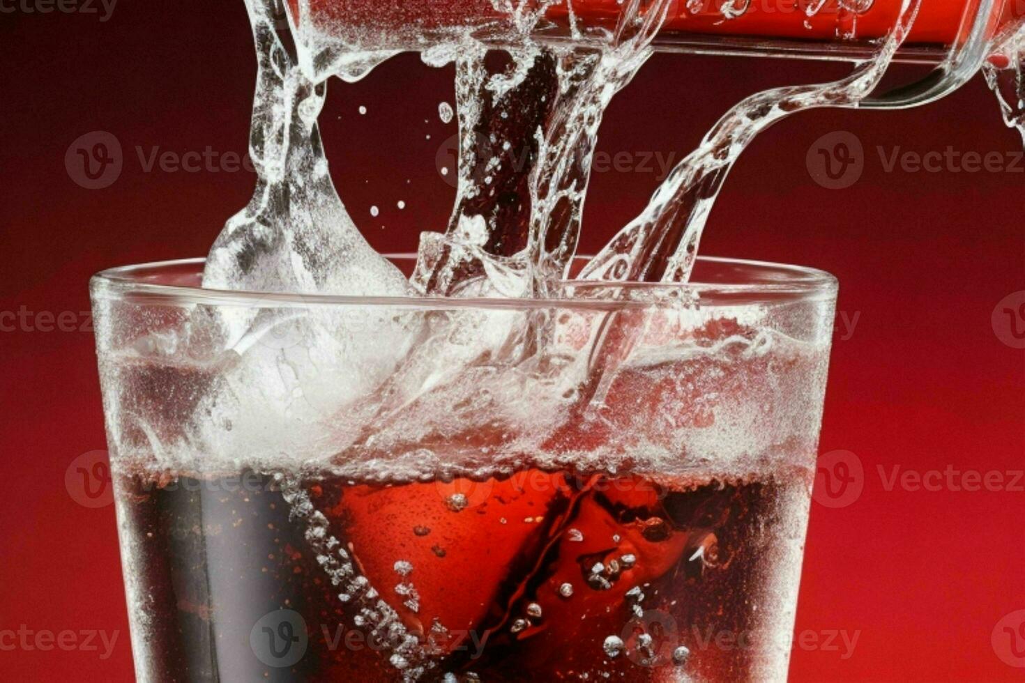 éclabousser de Cola et glace. ai génératif pro photo