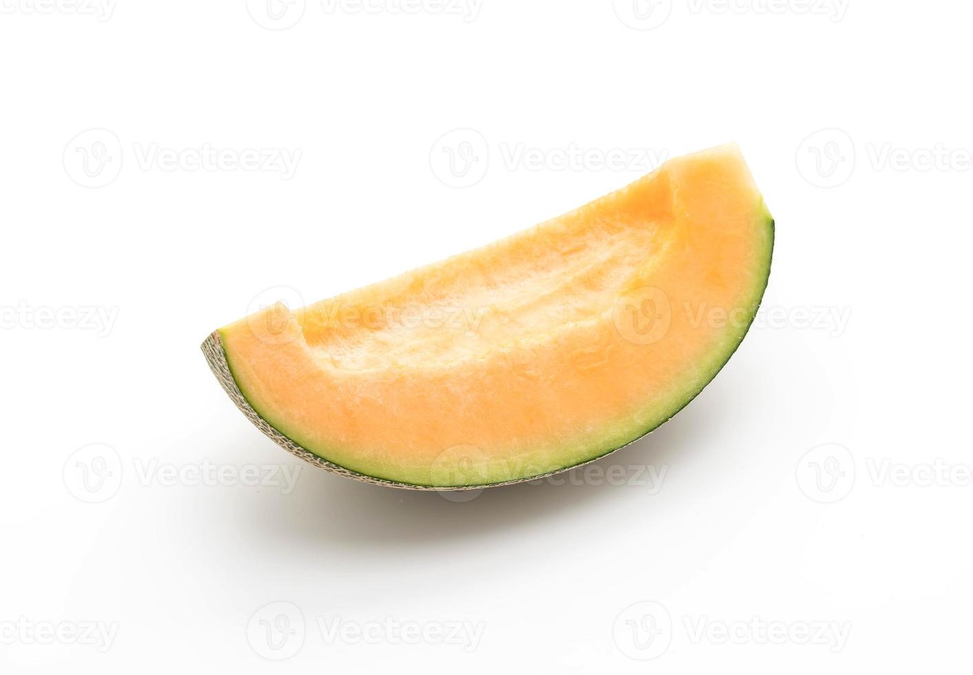 Melon cantaloup sur fond blanc photo